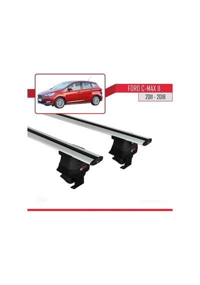 Ford C-max Iı 2011-2018 Arası İle Uyumlu Ace-4 Ara Atkı Tavan Barı Gri