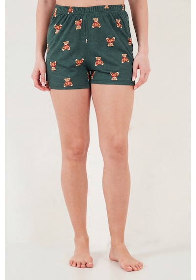 Lela Bayan Pijama Takımı 65790782 Beyaz-yeşil