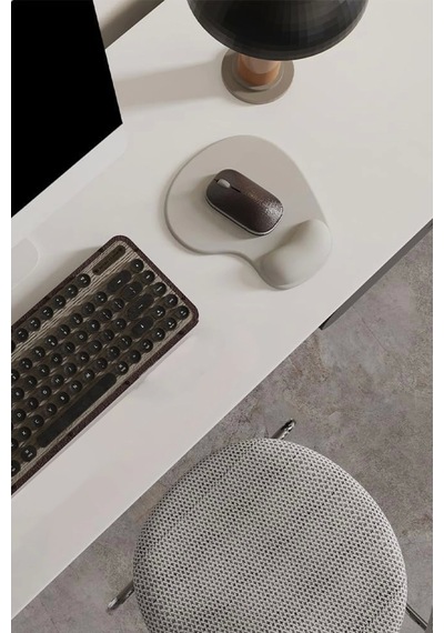 Sonictouch Bilek Destekli Gri Damla Tipi Pürüzsüz Yüzey Dikişsiz Gamer Oyuncu Mouse Pad 20x22cm Mousepad