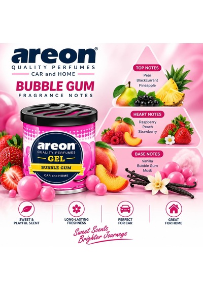 Areon Gel Can Bubble Gum Araç Bardaklık Kokusu