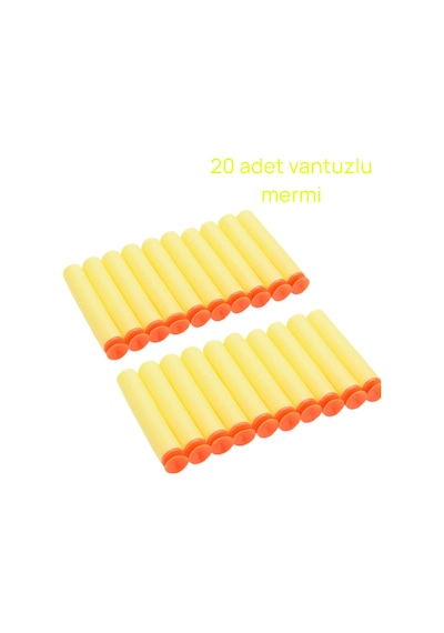 Yedek Mermi 20 Adet Tüm Lerle Uyumlu Yedek Dart Mermi Sünger Mermi