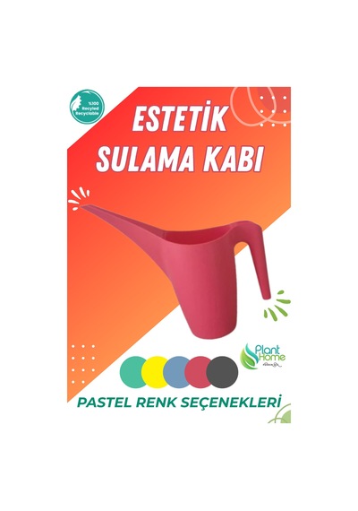 Kırmızı Sulama Kabı Ergonomik, Dayanıklı Ve Şık Bitki Sulama Kabı - İç & Dış Mekan Kullanımı