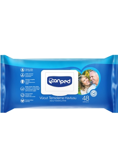 Canped Vucut Temızleme Havlusu 48 Lı