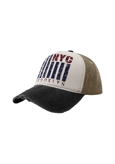 Tezzgelsin Unisex Eskitme Nyc Brooklyn Nakışlı Ayarlanabilir Beyzbol Kep Şapka Kahverengi