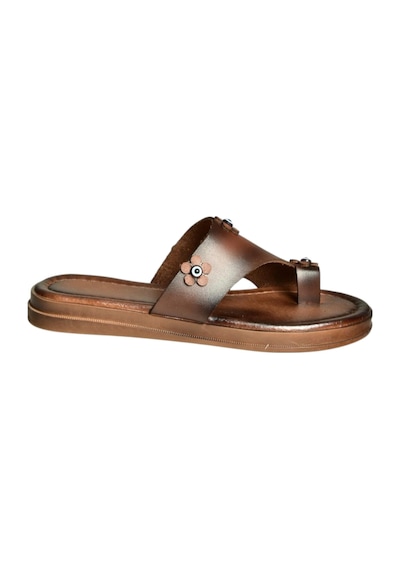 Fox Shoes U390970203 Kahverengi Hakiki Deri Kadın Terlik Kahverengi-hakiki Deri