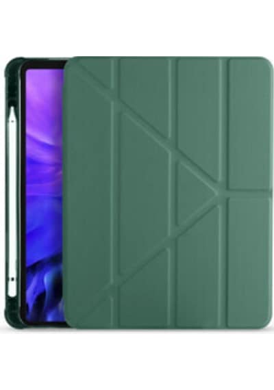 Apple Uyumlu iPad 10.5 Inc 7. Nesil Kılıf Kalemlikli Premium Standlı Katlanabilir Kılıf Trifolding Kılıf