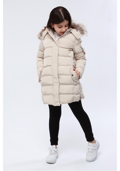 Benitto Kids Kız Çocuk Kaban 1249-bej Bej