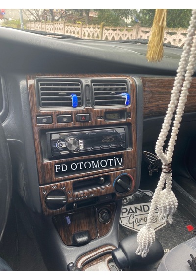 Toyota Uyumlu Carina Koyu Meşe Desen / Full Set / Torpido Konsol Kaplama