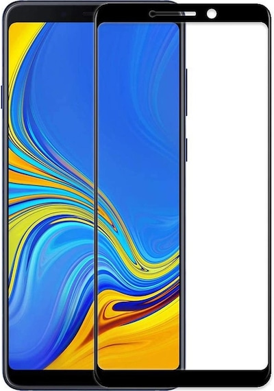 Microcase Samsung Uyumlu Galaxy A7 2018 Tam Kaplayan Çerçeveli Cam