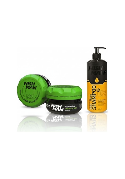 M2 Keratin Özlü Mat Görünümlü Wax 100 Ml X 3 Adet/ + 400 Ml Tuzsuz Şampuan Hediye