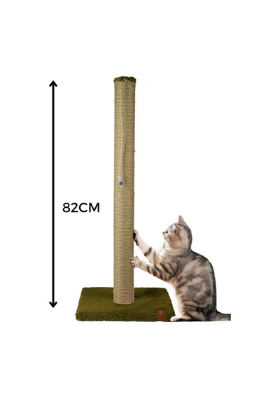 82cm Lüx Tırmalama Tahtası Catnipli Jüt Tırmalama Yeşil Minder Yüzey