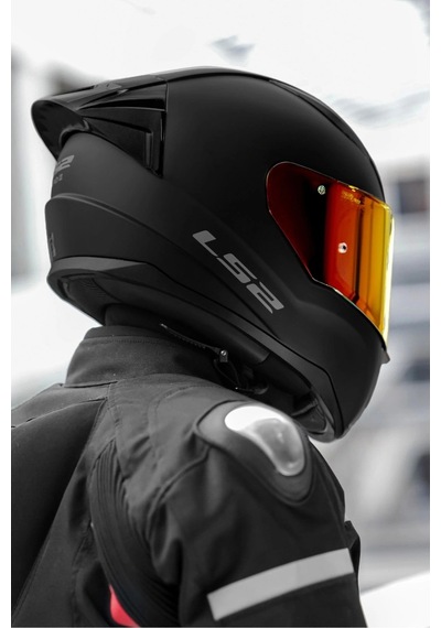 LS2 Rapıd 2 Race Kırmızı Şeffaf Camlı Kask Mat Siyah