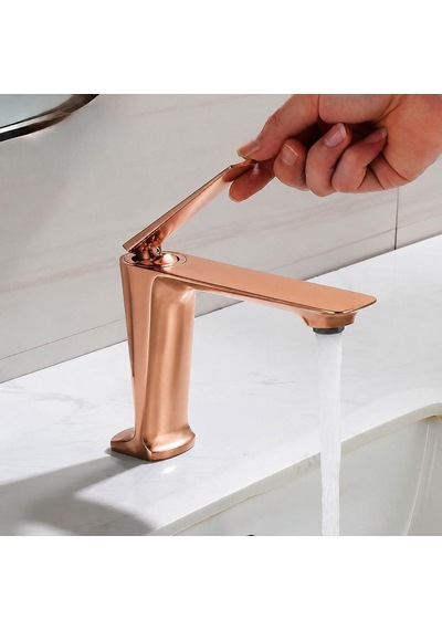 Sensa Kısa Lavabo Bataryası Parlak Rose
