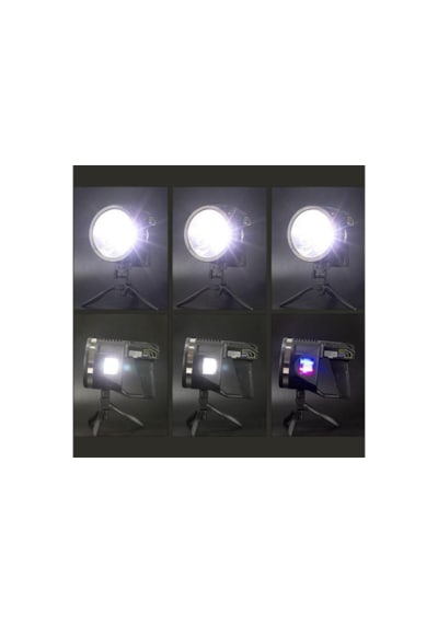 Tripodlu Şarjlı Güçlü Şarjlı El Feneri Watton 416 Kamp, Şantiye Ve Dış Mekan P50 Led 5 Mod Siyah
