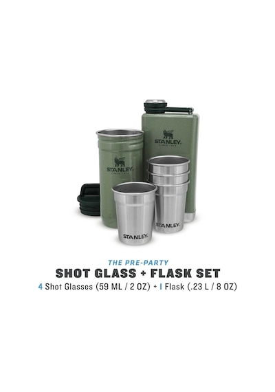 Stanley Adventure Çelik Shot Bardak Ve Matara Seti - Hammertone Green Yeşil