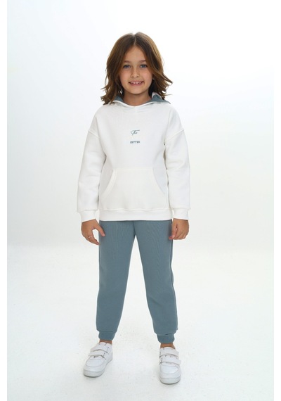Toontoy Kids Toontoy Kız Çocuk 2'li Takım Baskılı Kapüşonlu Cepli Sweatshirt & Beli Paçası Lastikli Jogger Eşofman Altı - Bant Detaylı & 3 İplik Şardonlu Mint Toontoy Kids Toontoy Kız Çocuk 2'li Takım Baskılı Kapüşonlu Cepli Sweatshirt & Beli Paçası Lastikli Jogger Eşofman Altı - Bant Detaylı & 3 İplik Şardonlu Mint