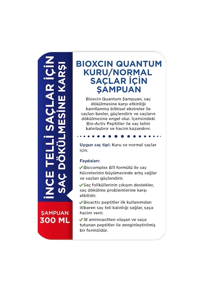 Quantum Kuru ve Normal Saçlar için Şampuan 300 ML