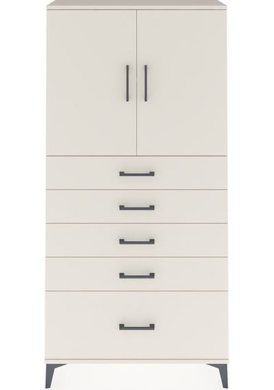 Arges Dolap 2 Raflı 5 Çekmeceli 2 Kapaklı 88x30x182 Aytaşı-ay... Aytaşı