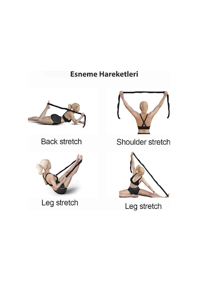 Trendpoint 8 Farklı Seviyeli Direnç Bandı Spor Egzersiz Aerobik Pilates Squat Lastiği Fitness Yoga