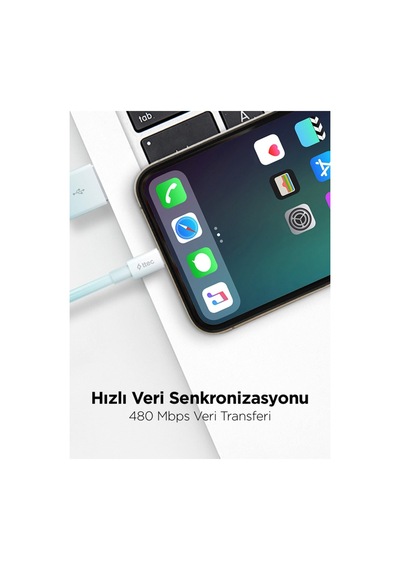 Apple iPhone 2.4a 100cm Lightning Şarj Ve Data Kablosu