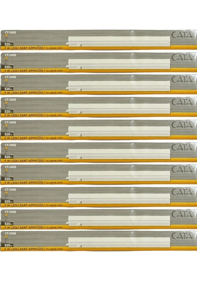 Cata Ct-2466 5w 6400k Beyaz Ledli Bant Armatür 10 Adet Beyaz