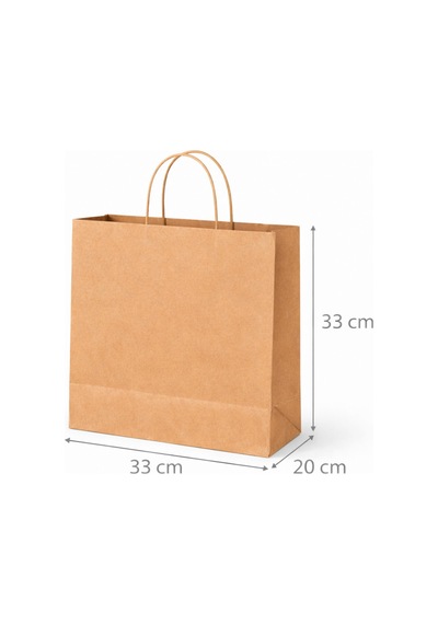 Kraft Çanta Kahverengi 33x33cm 25li
