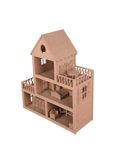 Barbie Bebek Evi Oyuncak 15 Adet Mobilyalı