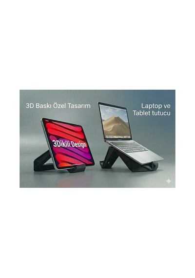Ergonomik Laptop Standı 3d Baskı Notebook Yükseltici Soğutucu Stand Tablet & Laptop Uyumlu Siyah Ergonomik Laptop Standı 3d Baskı Notebook Yükseltici Soğutucu Stand Tablet & Laptop Uyumlu Siyah