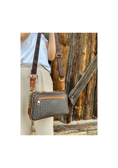 Just Polo Kadın Yeni Sezon Baskılı Omuz Çantası 232053mh Kahverengi - Taba 01400853