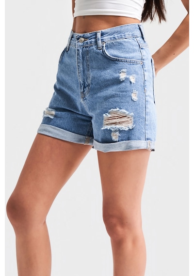 it's basic Yırtık Model Yüksek Bel Kot Rengi Jean Lazer İce