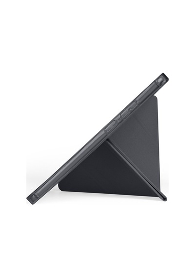 Lenovo Tab One 8.7 2025 Tb-305fu Uyumlu Kalem Bölmeli Dönebilen Üçgen Standlı Tri Folding Tablet Kılıfı - Siyah - T41659