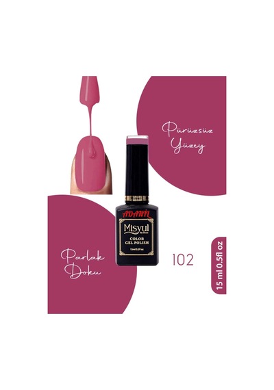 Adanil 15 ML Misyul Profesyonel Kalıcı Oje No:102