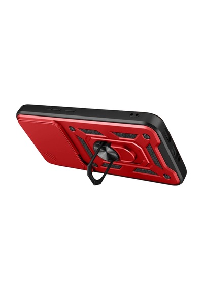 Newface - 91 - Xiaomi Mi 15t Pro Pars Lens Yüzüklü Silikon - Edntrend - - Kırmızı