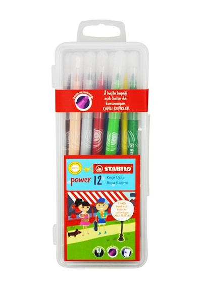 Stabilo Keçeli Boya Kalemi Power Kutulu Paket 12 Renk 280/12-2