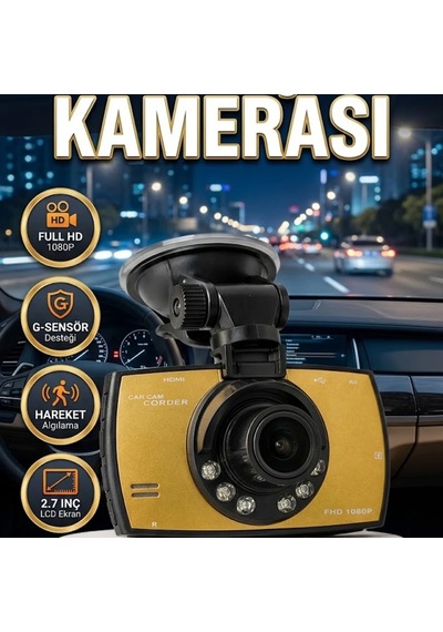 Full Hd Araç Ön Kamerası G-sensor, Hareket Algılama Ve 2.7 İnç Lcd Ekran