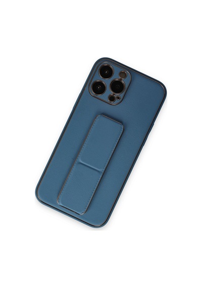 Cosmotex Newface Apple iPhone Uyumlu  13 Pro Kılıf Coco Deri Standlı Kapak - Açık Mavi