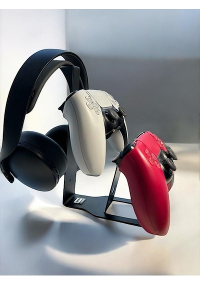 Duvara Monte Edilebilen Masaüstü Metal Siyah Gaming Ps4 Ps5 Xbox Joystick Controller Tutucu Ve