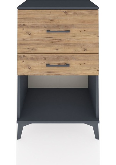 Hyperion Komodin 2 Çekmeceli 60x44x96 Antrasit-çam Antrasit