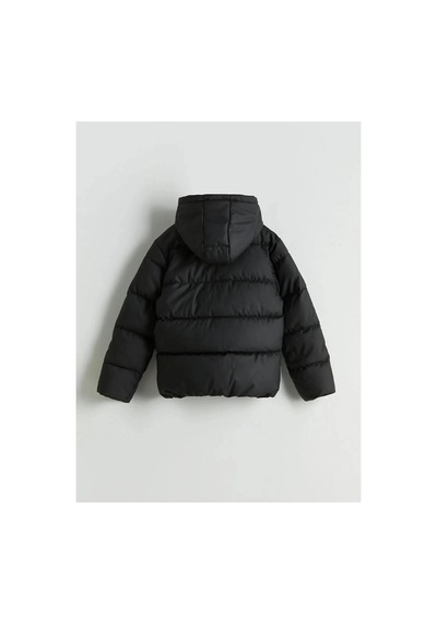 LC Waikiki Lcw Kidssiyah Kapüşonlu Erkek Çocuk Şişme Mont New Blaçocuk Kız