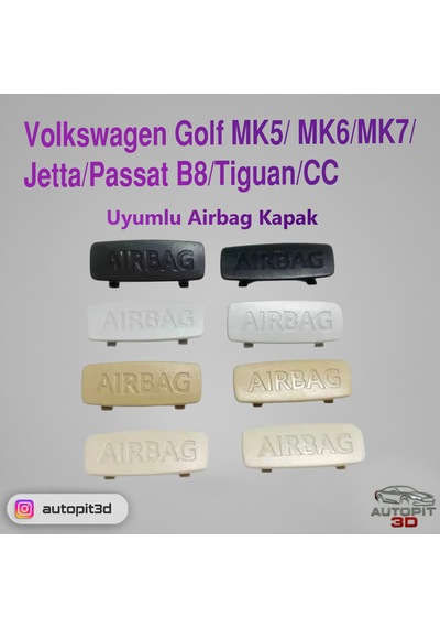 Autopit 3d Volkswagen Golf Mk5/ Mk6/mk7/jetta/passat B8/tiguan/cc Uyumlu Airbag Kapak Airbag Kapak