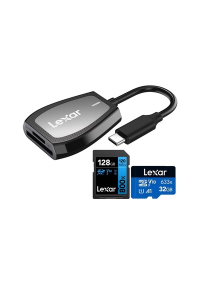 Lexar Lrw470u Usb Type-c Çift Yuvalı Kart Okuyucu