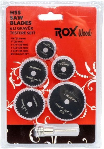 Rox Wood Hss Gravür Makinası Mini Testere Seti 6 Parça
