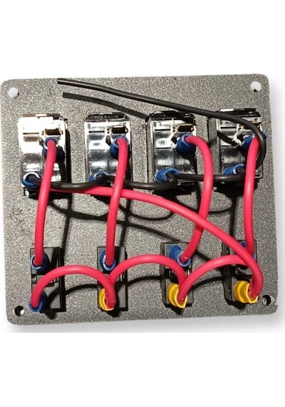 Otomatik Sigortalı 4'lü Karlıng Switch Panel Işıklı İzoleli