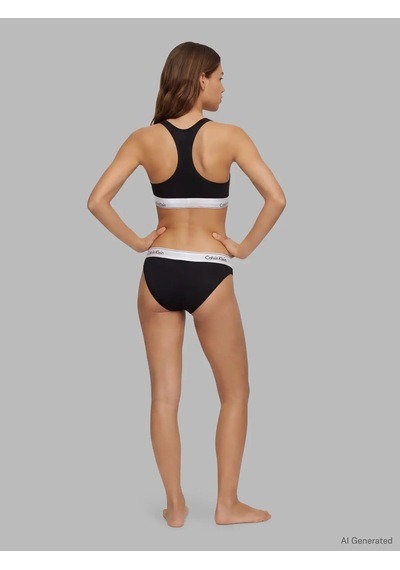 Calvin Klein Bralette 2pk Mavi-siyah 2li Paket Sporcu Sütyeni
