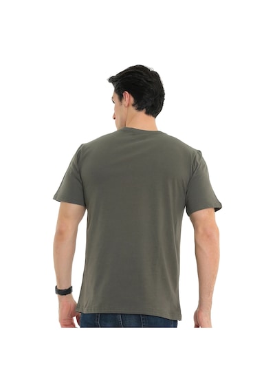 Raru %100 Pamuk T-shirt Gravıs Haki Haki