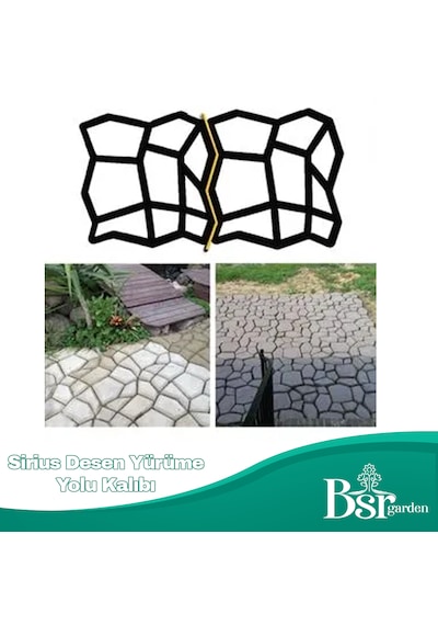 Bahçe Taş Kalıp Beton Kalıbı Zemin Kaplama Kalıbı 42x40 Cm Sirius Desen / 8 Adet / Bsr Garden