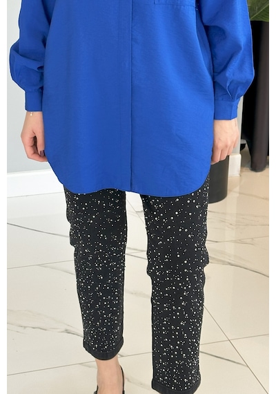 Missemramiss Taşlı Denim Pantolon 4810 Antrasit