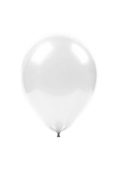 Metalik Beyaz Balon 10'Lu Paket