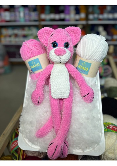 Amigurami Pembe Panter Uyku Arkadaşı 046 - Pembe