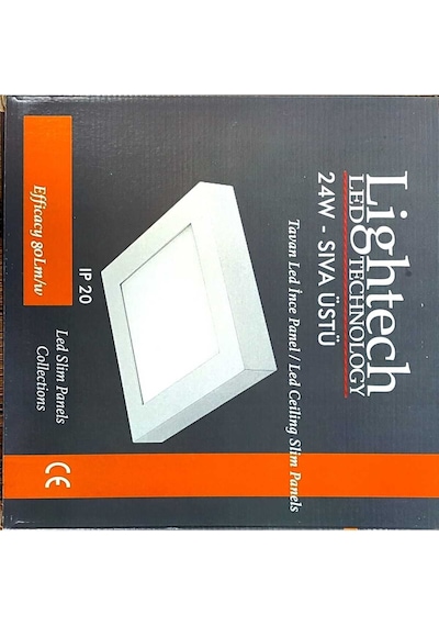 24w Kare Sıva Üstü Panel 6500k Beyaz
